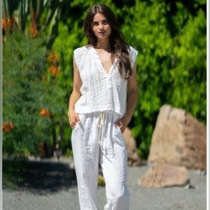 9 seed resort collection gauze top and matching pant